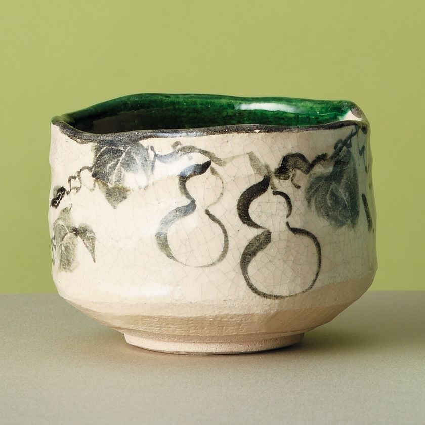 茶道具 楽茶碗（らくちゃわん） 季節茶碗 楽織部 瓢の絵 吉村 楽入