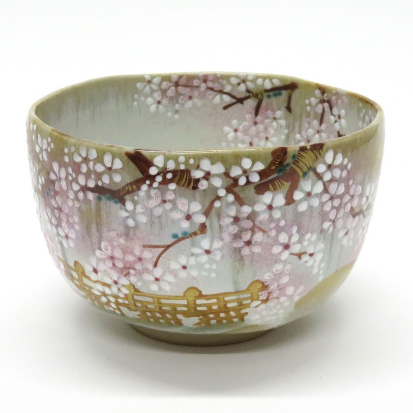 茶道具 抹茶茶碗（まっちゃちゃわん） 茶碗 乾山 渡月橋桜景色 森下 秋彩