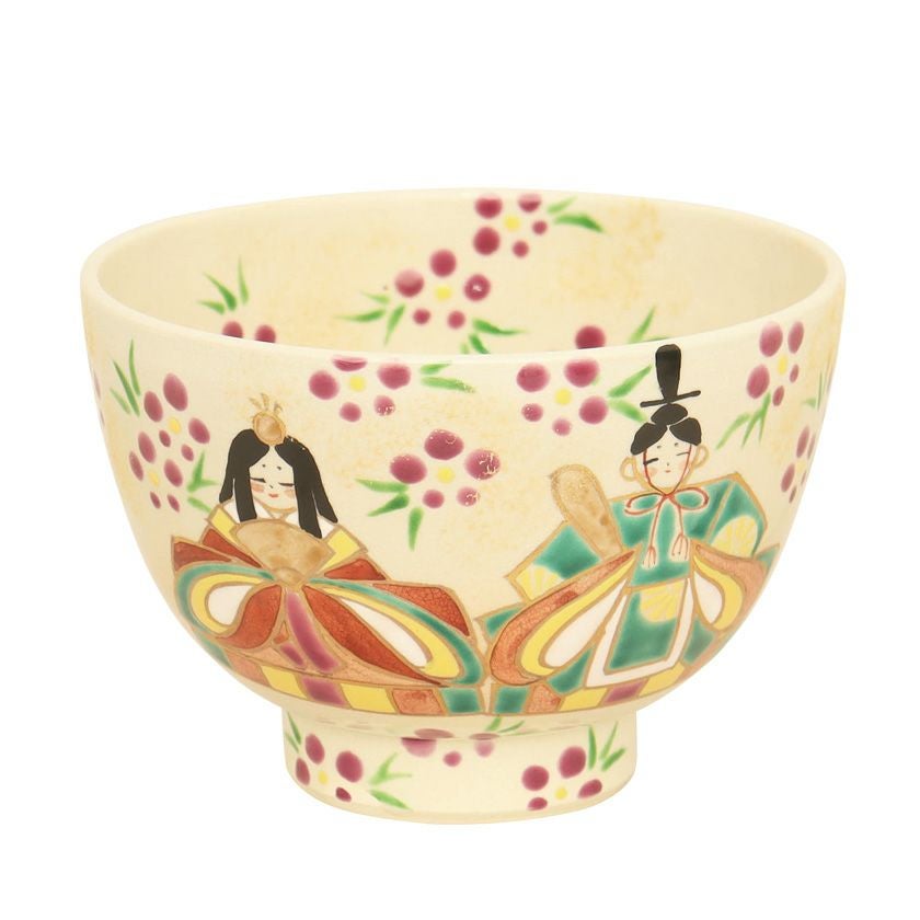 茶道具 抹茶茶碗（まっちゃちゃわん） 茶碗 色絵 雛祭 加藤 永山 雛祭り ひな祭り 桃の節句 上巳の節句 抹茶茶碗は茶の湯文化である表千家・裏千家の茶道具や抹茶を専門に扱う千紀園（せんきえん）が通販で販売しています。茶会また初心者向けのお稽古用にご利用いただける抹茶碗です。贈り物・ギフトにも人気です。