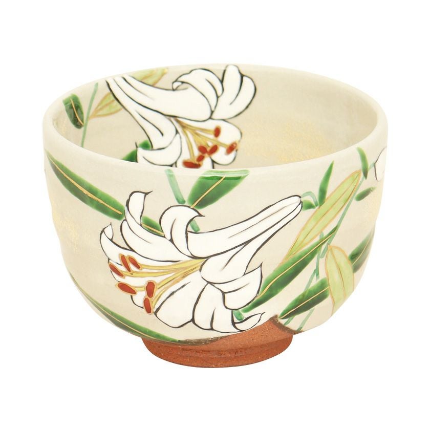 茶道具 抹茶茶碗（まっちゃちゃわん） 茶碗 色絵 白百合 加藤 永山 抹茶茶碗は茶の湯文化である表千家・裏千家の茶道具や抹茶を専門に扱う千紀園（せんきえん）が通販で販売しています。茶会また初心者向けのお稽古用にご利用いただける抹茶碗です。贈り物・ギフトにも人気です。