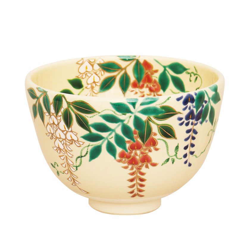 茶道具 抹茶茶碗（まっちゃちゃわん） 茶碗 色絵 藤 加藤 永山