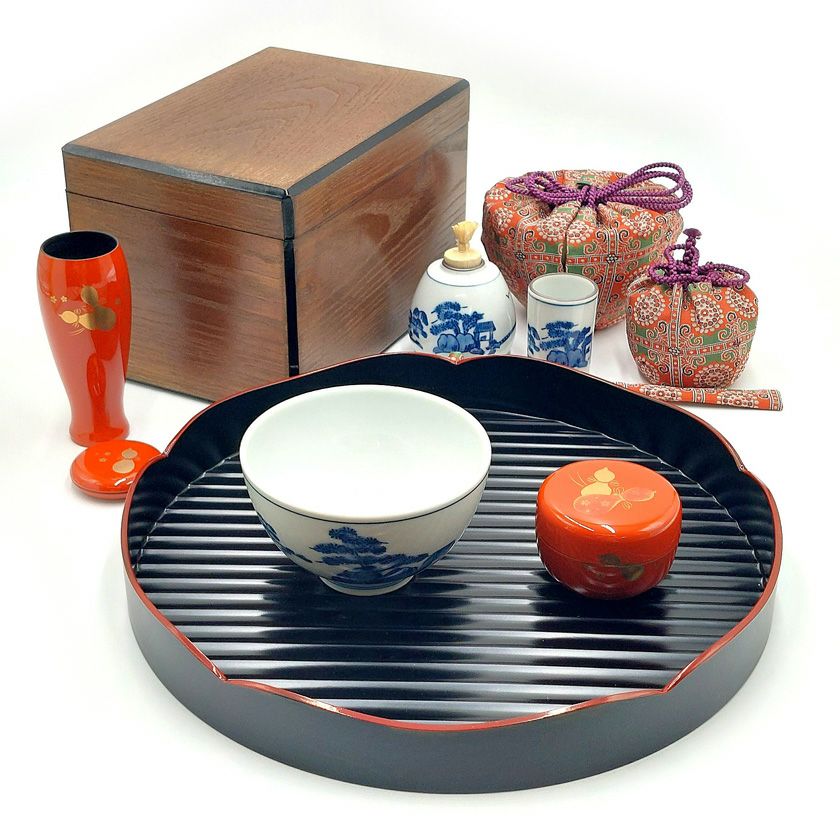 茶道具一式セット　茶箱　色紙箱 茶箱（ちゃばこ）セット | 千年の香り 千紀園
