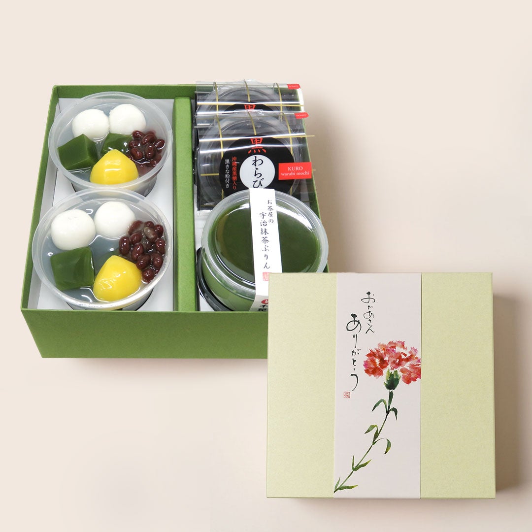 千紀園（せんきえん）の老舗茶舗のひやひやスイーツセット 3種6個