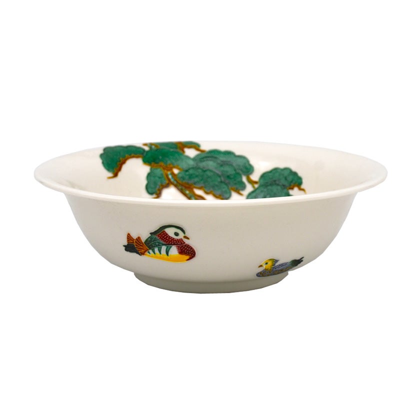 681 菓子鉢 魚の絵 釉裏紅 嘉祥 景徳鎮 茶道具 茶道 大鉢 煮物椀 茶道具 菓子器（かしき） 浅鉢 交趾 松に鴛鴦 中村 翠嵐
