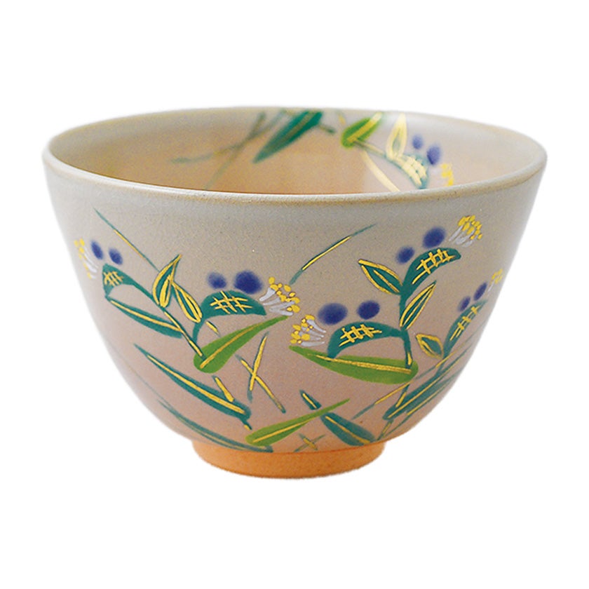 茶道具 抹茶茶碗（まっちゃちゃわん） 色絵茶碗 露草 木村 利斉