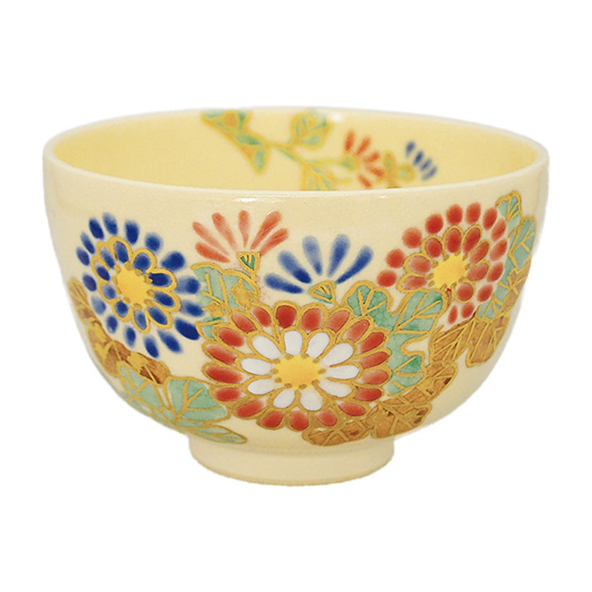 茶道具 抹茶茶碗（まっちゃちゃわん） 色絵茶碗 菊 小野 志峰