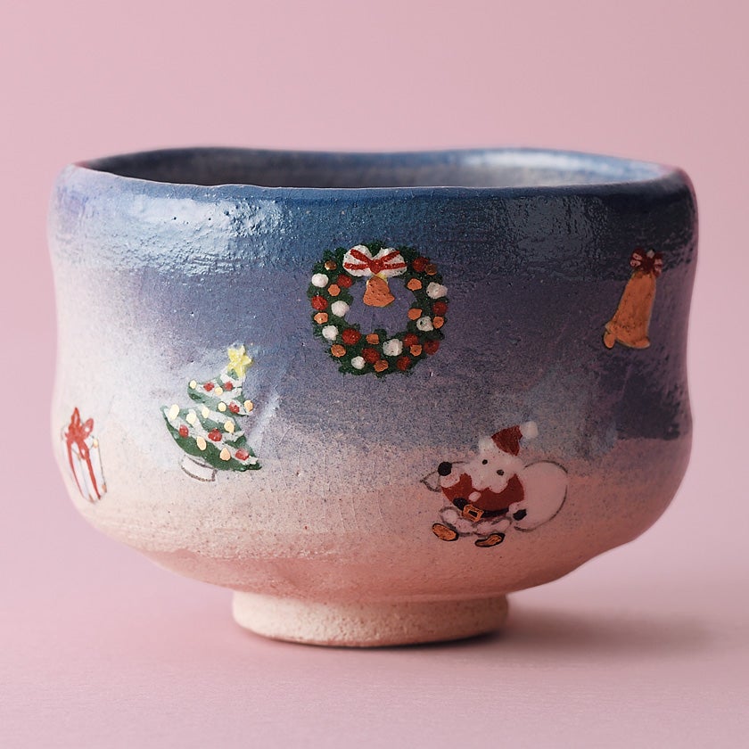 　抹茶茶碗 茶道具 抹茶茶碗（まっちゃちゃわん） 乾山写茶碗 紫露草 鈴木 一点