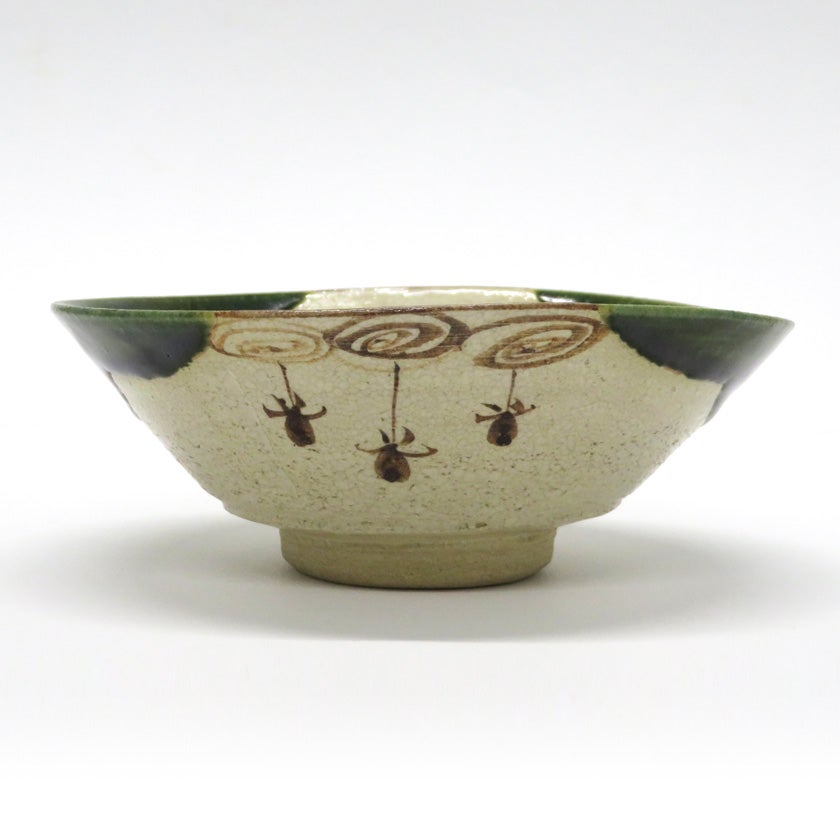 茶道具 抹茶茶碗（まっちゃちゃわん） 平茶碗 織部 松本 鉄山