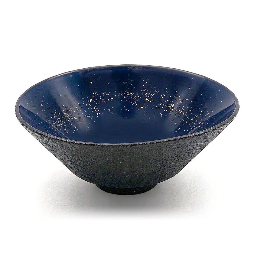 平茶碗 茶碗 茶器 茶道具 抹茶碗 黒 天目 銘 薄手 茶道具 平茶碗（ひらちゃわん） 硝胎（しょうたい）茶碗 銀河（耐熱