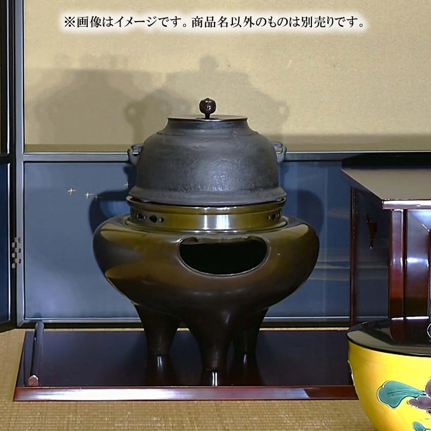 茶道具 風炉（ふろ） 唐銅朝鮮風炉 真形釜添 宝斎・浄雲作