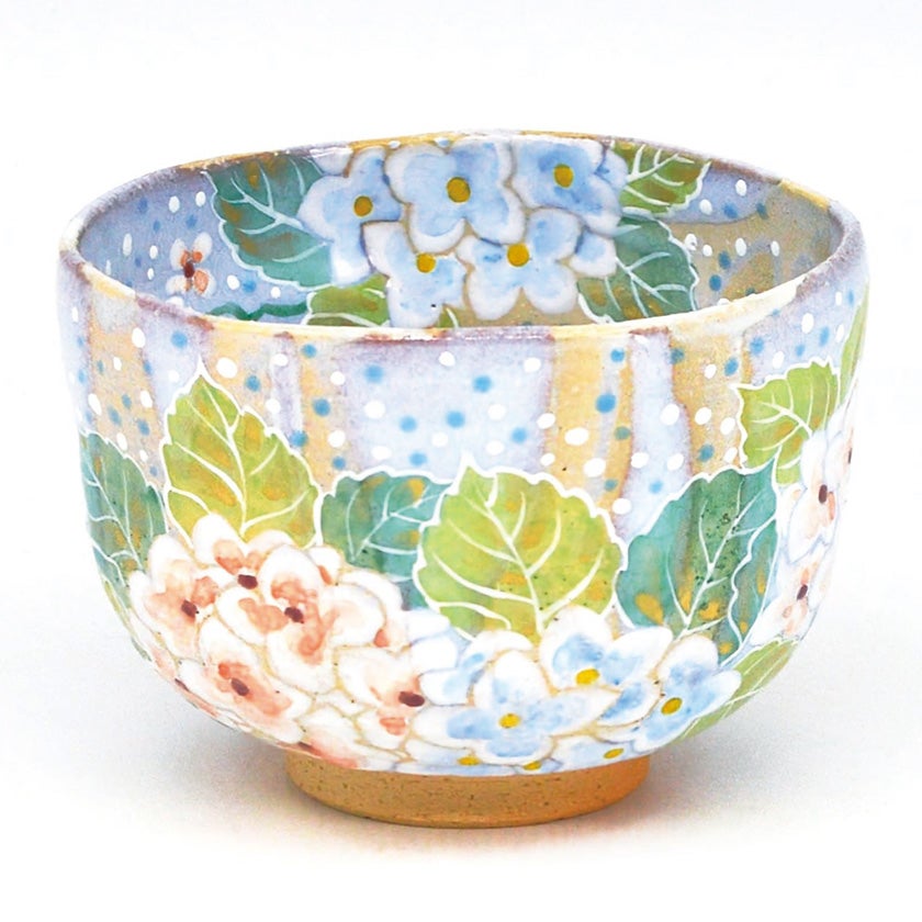 茶道具 抹茶茶碗（まっちゃちゃわん） 茶碗 掛分 紫陽花 山岡 善高