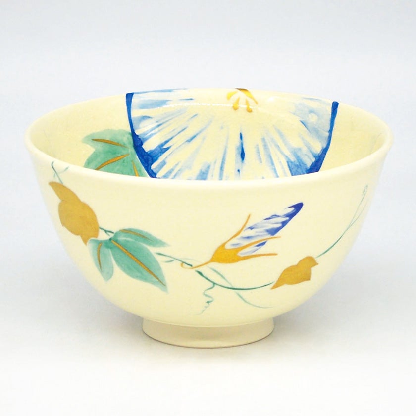 Ｗ９０　茶碗　『蓬莱堂　翁軒窯』　共箱　抹茶碗　茶道具 茶道具 抹茶茶碗（まっちゃちゃわん） 茶碗 朝顔 今岡 三四郎