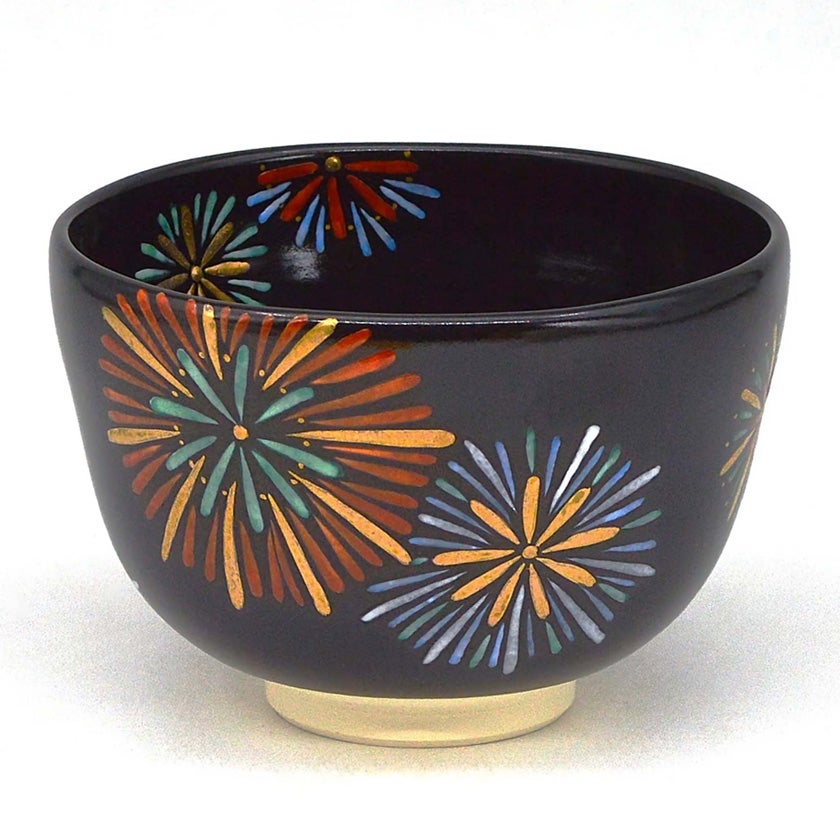 茶道具 抹茶茶碗（まっちゃちゃわん） 茶碗 黒釉 花火 山岡 善高