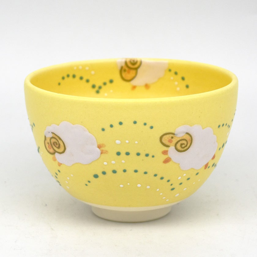 茶道具 抹茶茶碗（まっちゃちゃわん） 茶碗 パールイエロー 翔羊 水出