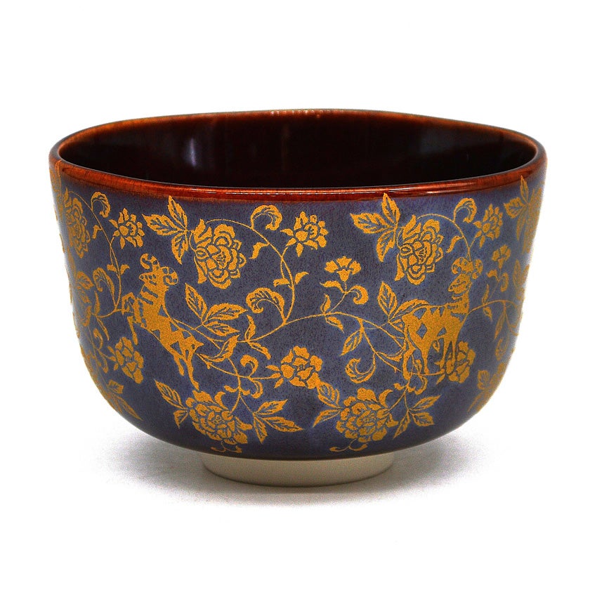 茶道具 抹茶茶碗（まっちゃちゃわん） 茶碗 正倉院花唐草 羊 花月窯