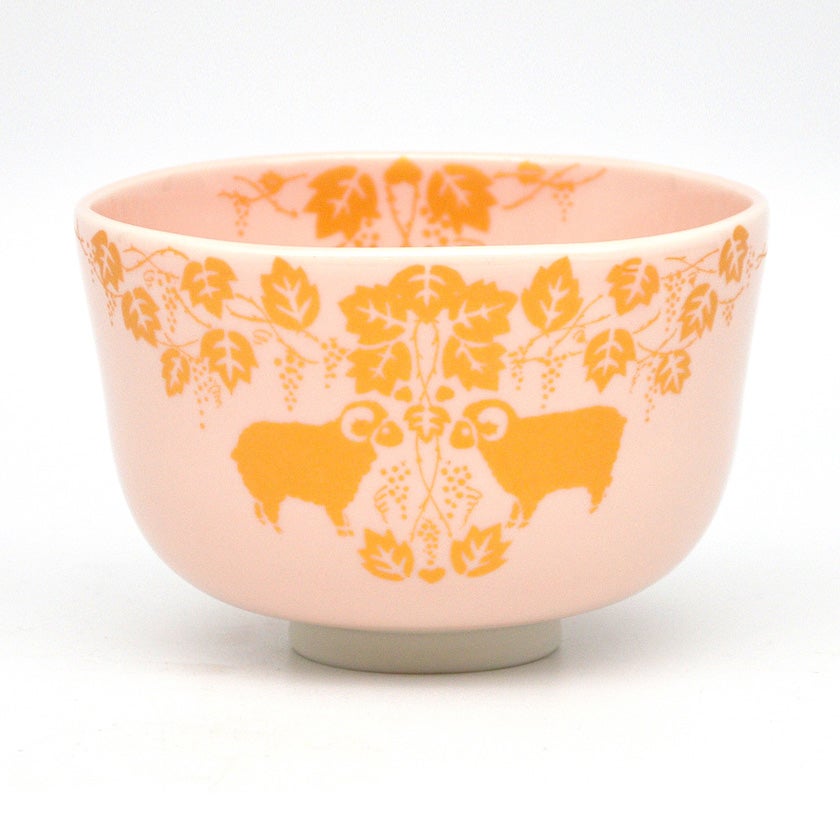 茶道具 抹茶茶碗（まっちゃちゃわん） 茶碗 葡萄唐草 双羊文 花月窯