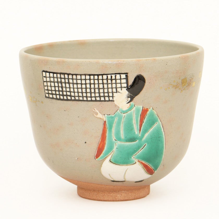 茶道具 抹茶茶碗（まっちゃちゃわん） 茶碗 色絵 東下り 高安 通次