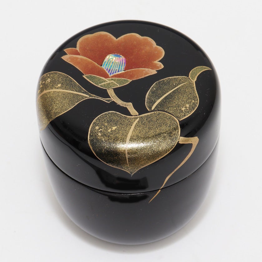 茶道具 薄茶器（うすちゃき） 中棗 椿蒔絵 今井 千鶴