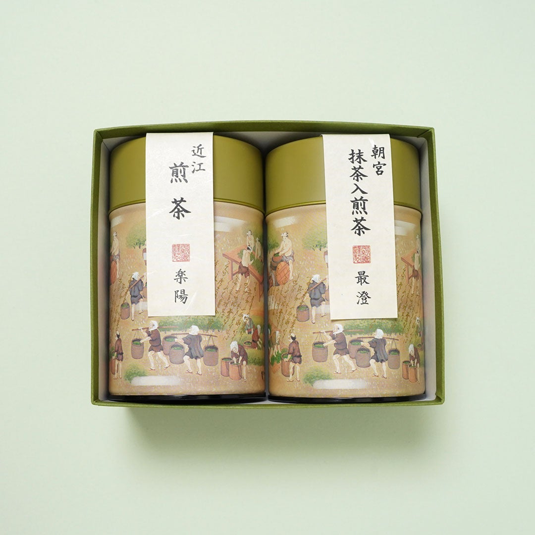 滋賀の銘茶詰合せ 朝宮抹茶入煎茶「最澄」 60g 近江煎茶「楽陽」 60g